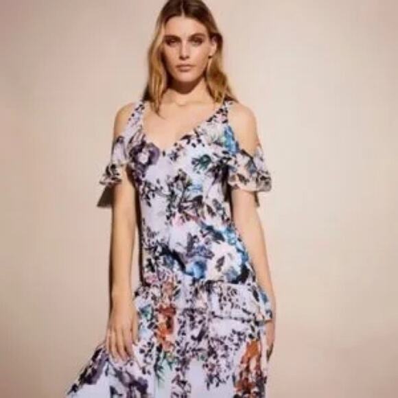 Free People Floral Watercolor Maxi Dress Size 12 - Picture 2 of 11